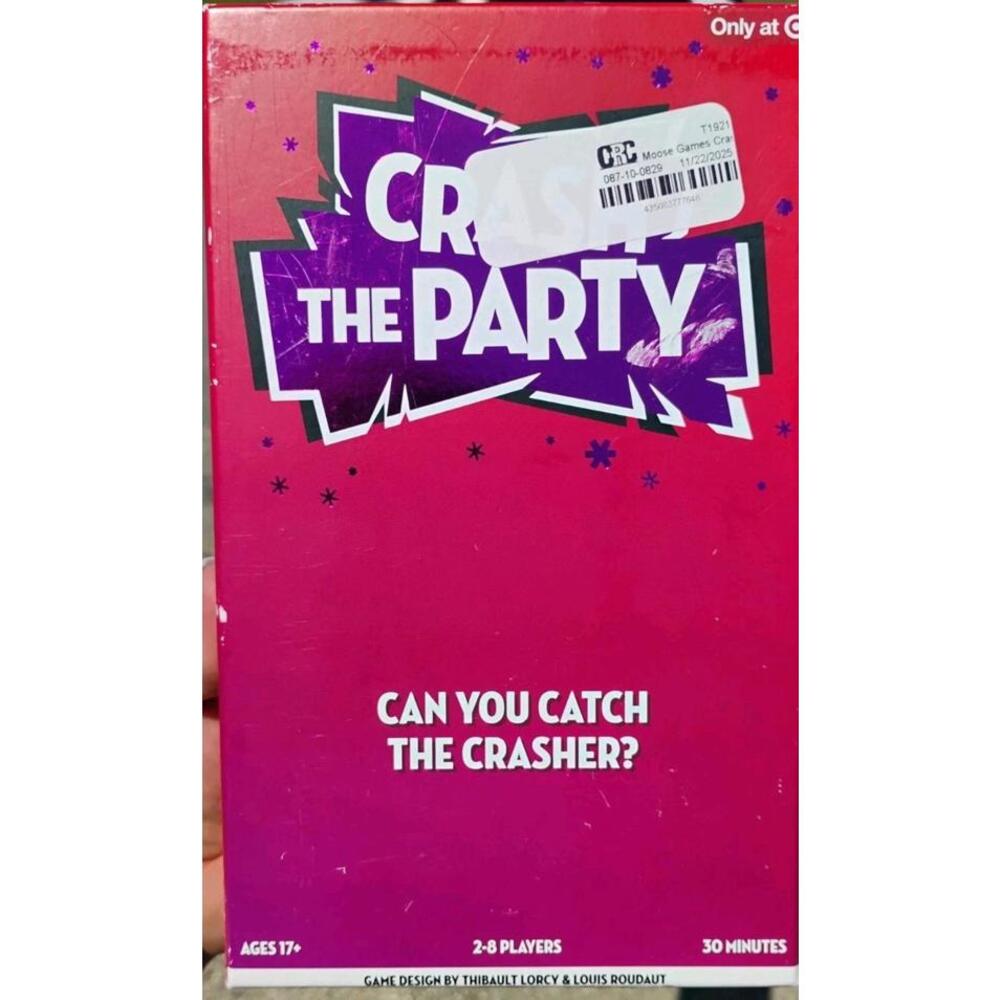 Crash The Party Board Game,  Suspense & Strategy 2-8 Players, NEW, SEALED